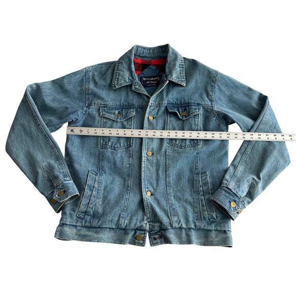 Big Yank Sportabouts VTG 80s Buffalo Plaid‎ Flannel Lined Trucker Jean Jacket XL - Picture 9 of 12